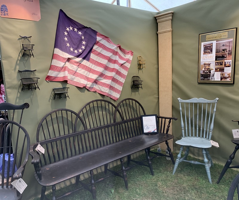 Windsor chairs at the Richard Grell booth in Zoar Ohio
